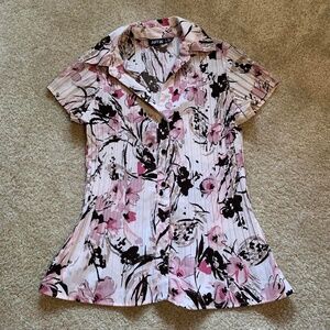 APT. 9 - short sleeve button up floral shirt